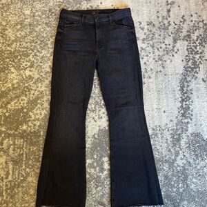 MOTHER Women's Black Flare Jeans